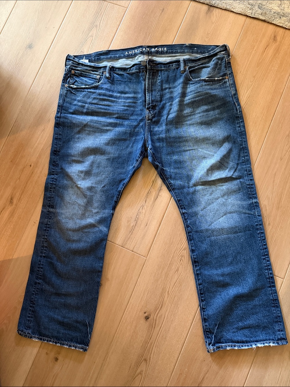 American Eagle Outfitters Men's Dark Blue Original Bootcut Jeans